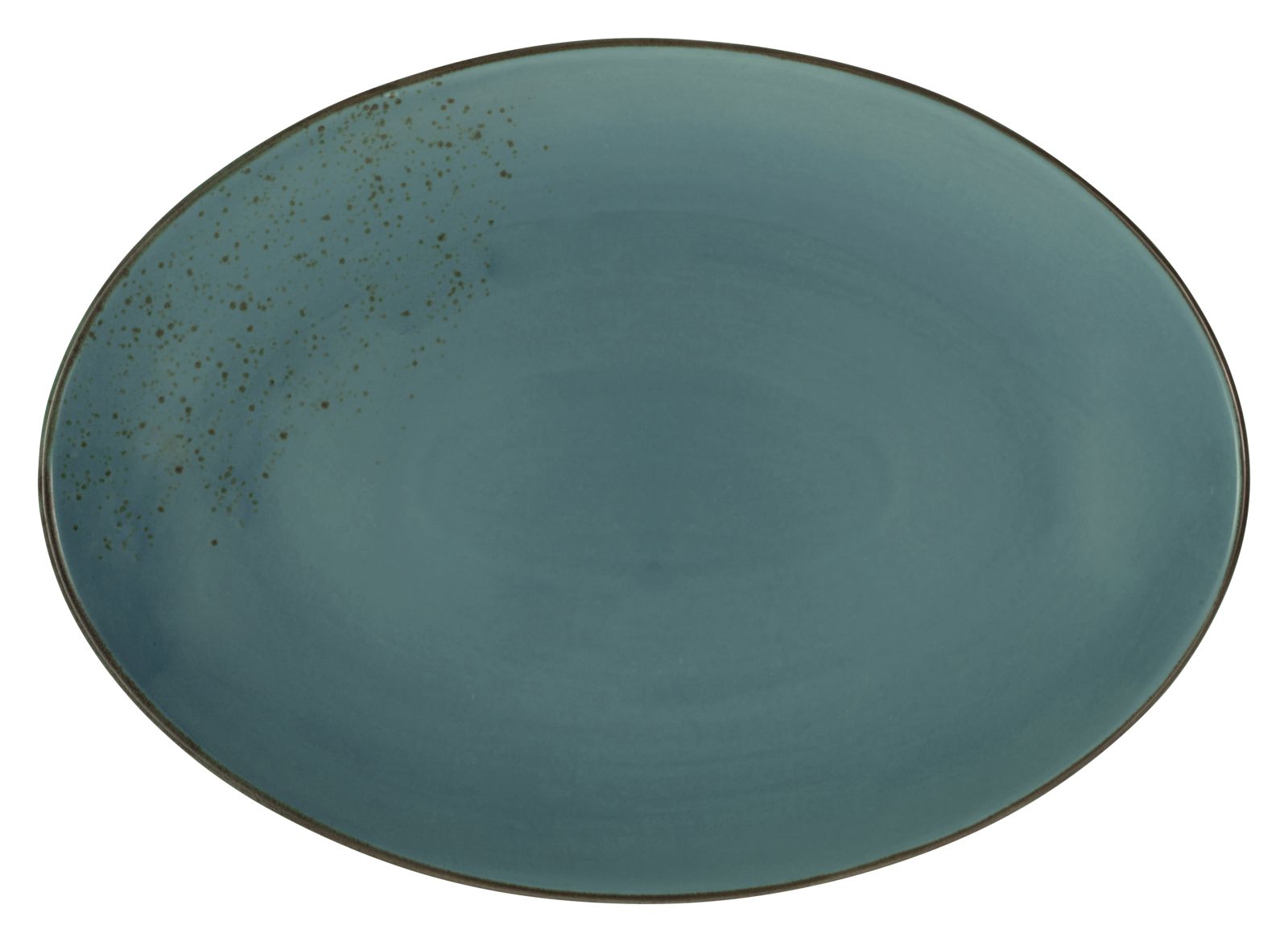 CreaTable Platte oval Nature Collection in Farbe Dark Denim glänzend