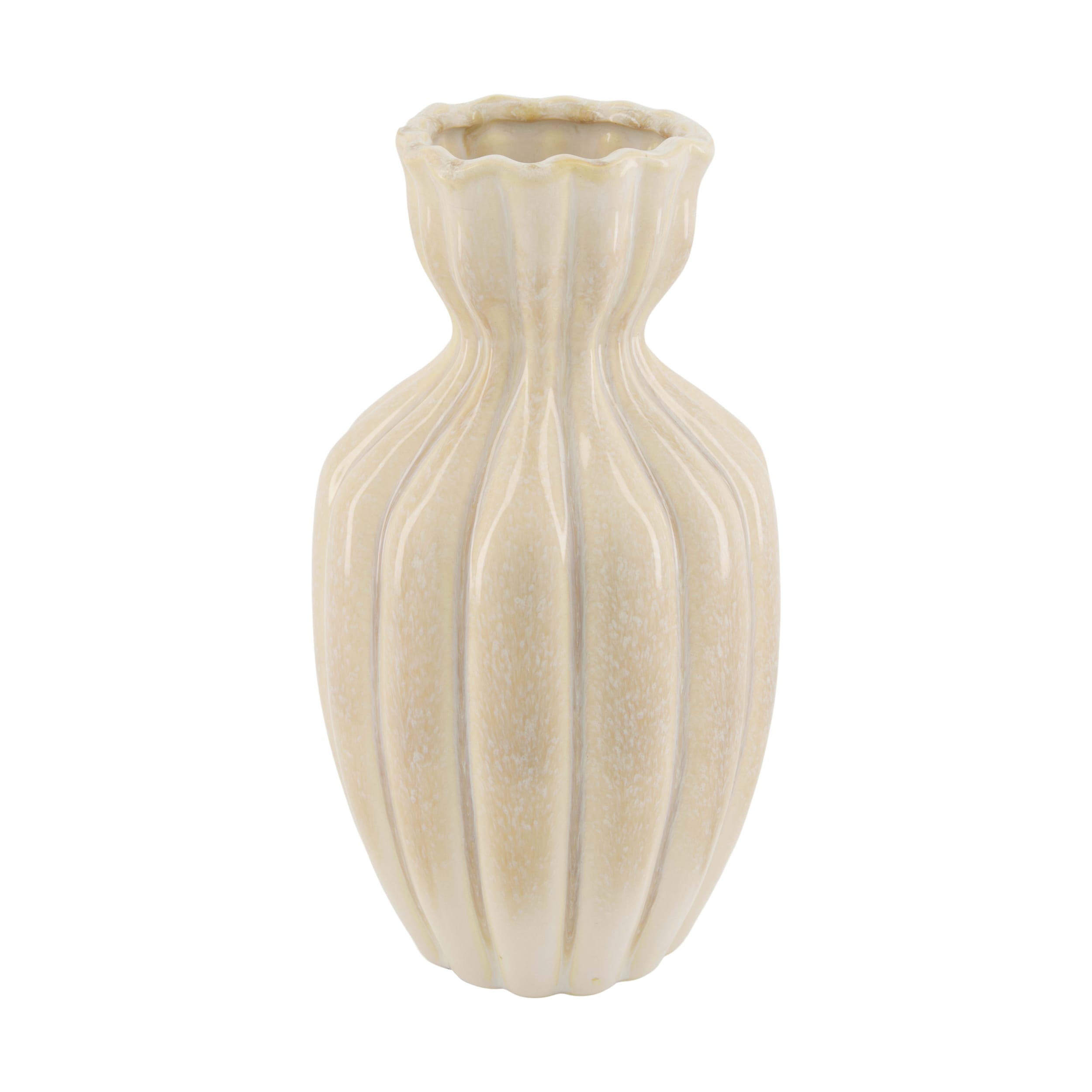 Dijk Natural Collections Vase 25 cm in Farbe Gebrochenes Weiß, Krug, Töpferei, Vase, Kunst, Porzellan