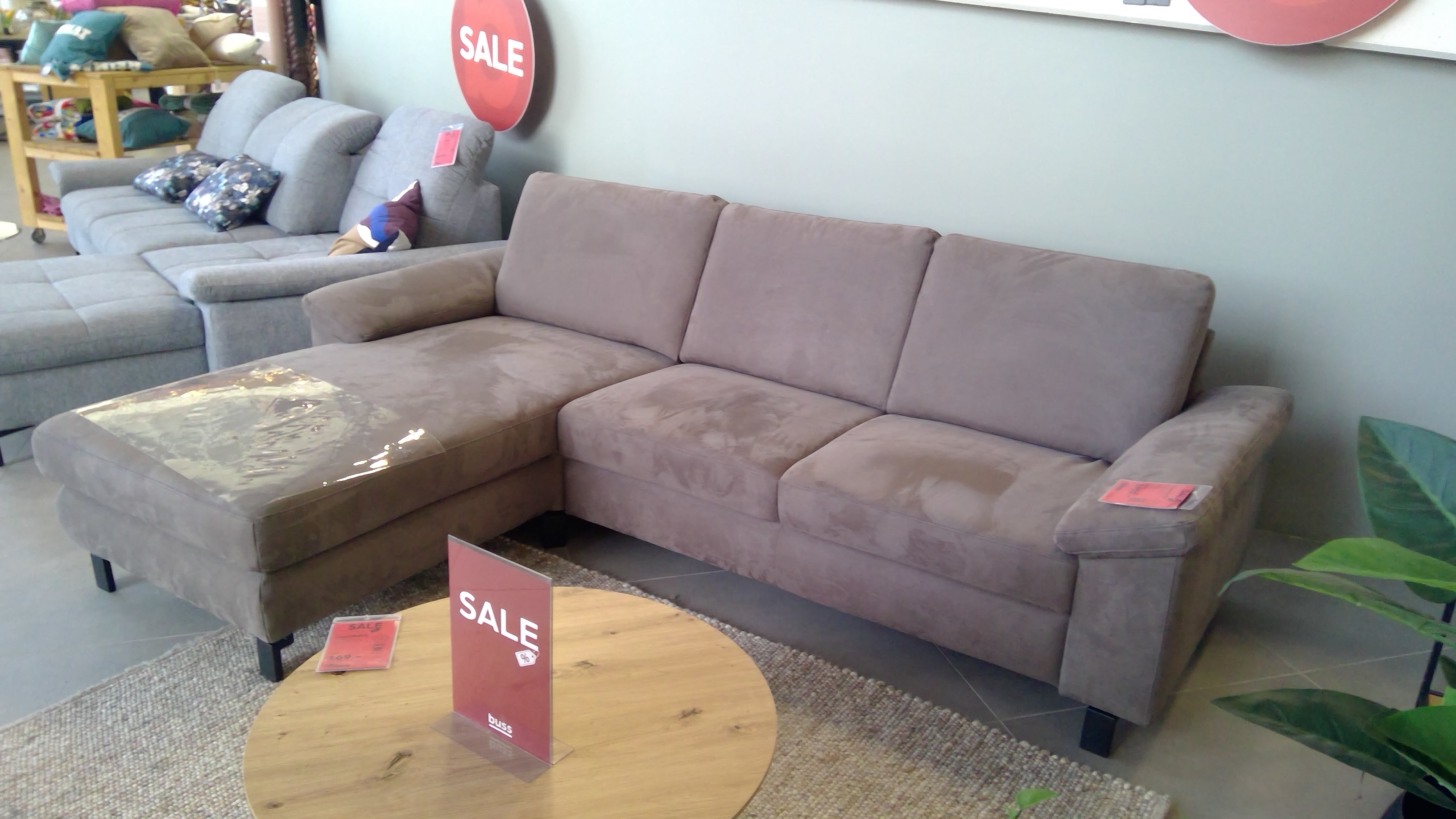 Polsterecke in Stoff Crown anthrazit, Couch, Mobiliar, Wohnzimmer, Zimmer, Tabelle