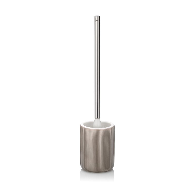 Keck & Lang WC-Garnitur in Keramik steingrau/Edelstahl