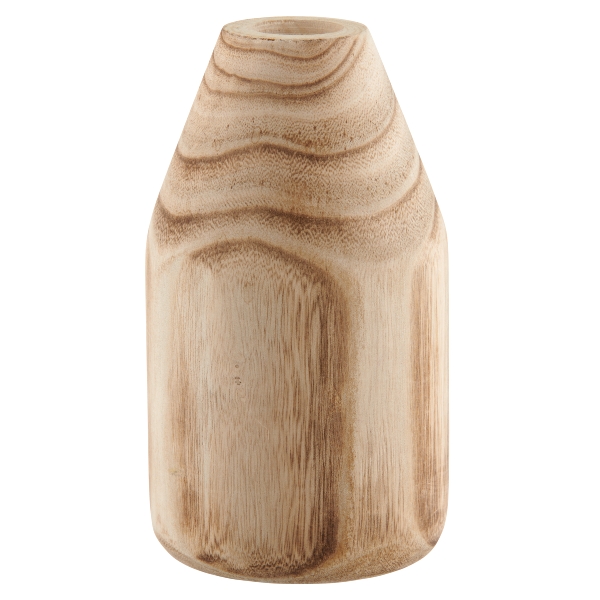 Holzvase 6025505-69 in Beige Holzvase 6025505-69 in Beige, vasen, Holz, gehauen, verarbeitet, neutral