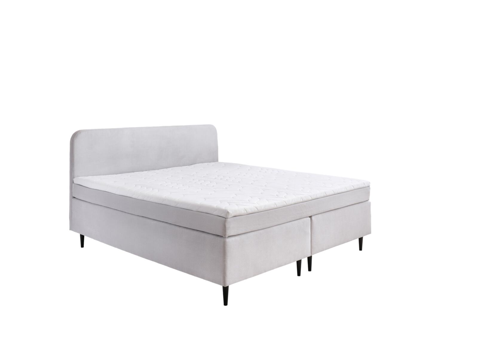 Stralsunder Möbelwerke Boxspringbett VILLACH ca. B140 H105 T208 cm in Stoff Feincord 50557-720