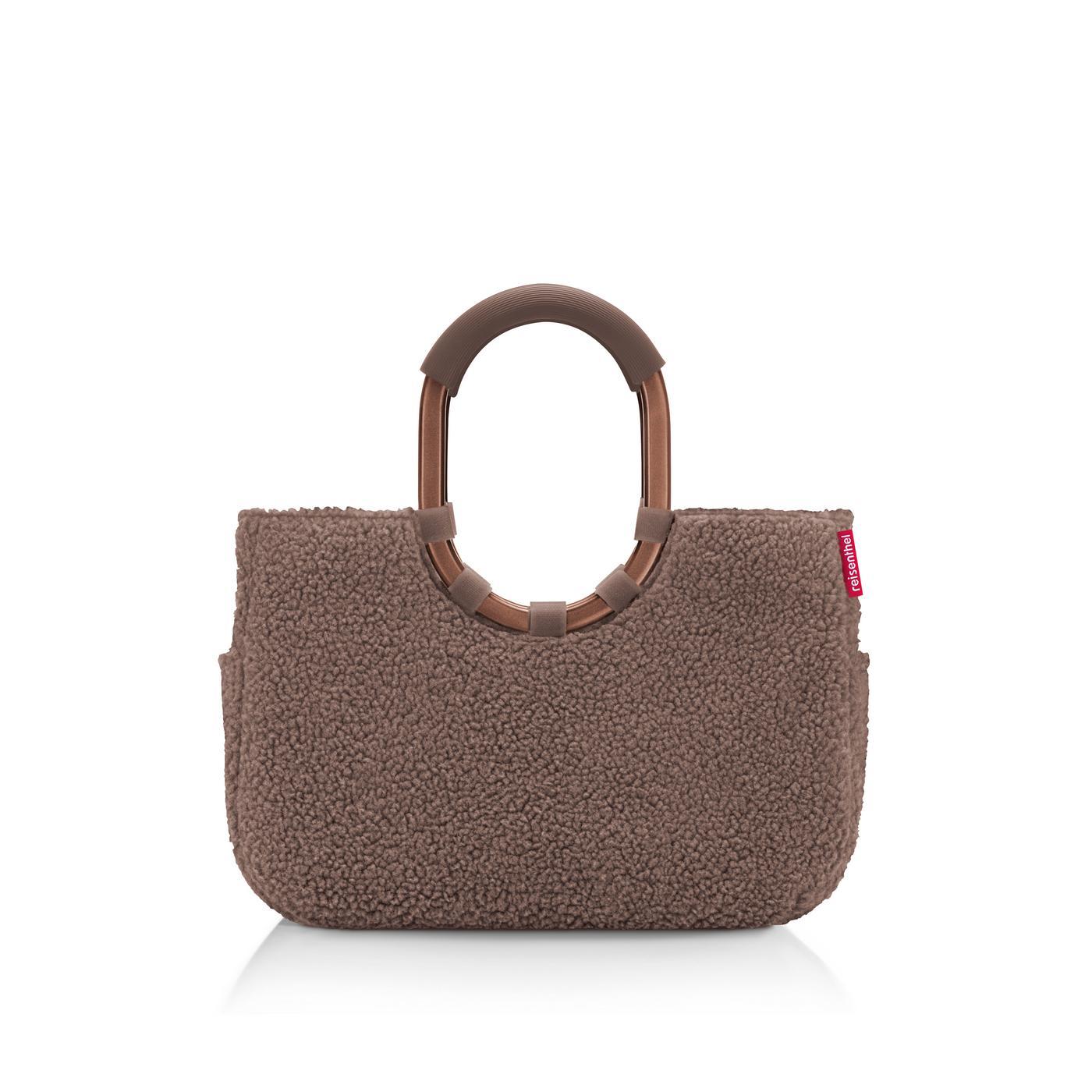 Reisenthel LOOPSHOPPER M in Farbe teddy chocolate, Tasche, Handtasche, Bouclé, Gepunktet?, Braune Farbe