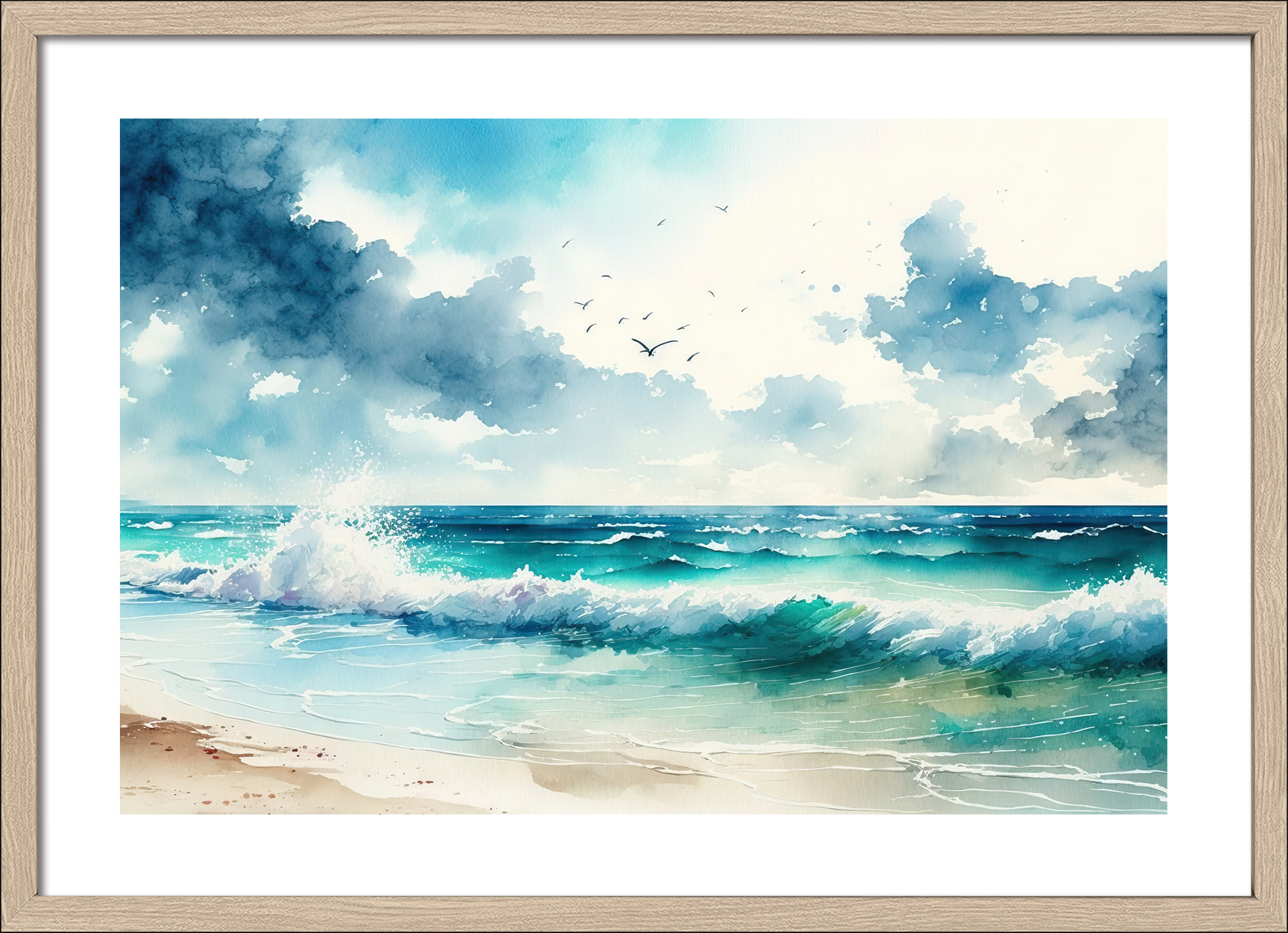 ProArt Anonymus IM 50 x 70 cm AQUARELL SEASIDE ca. 50x70cm in Aquarell Seaside / AM 55 x75 ProArt Anonymus IM 50 x 70 cm AQUARELL SEASIDE ca. 50x70cm in Aquarell Seaside / AM 55 x75