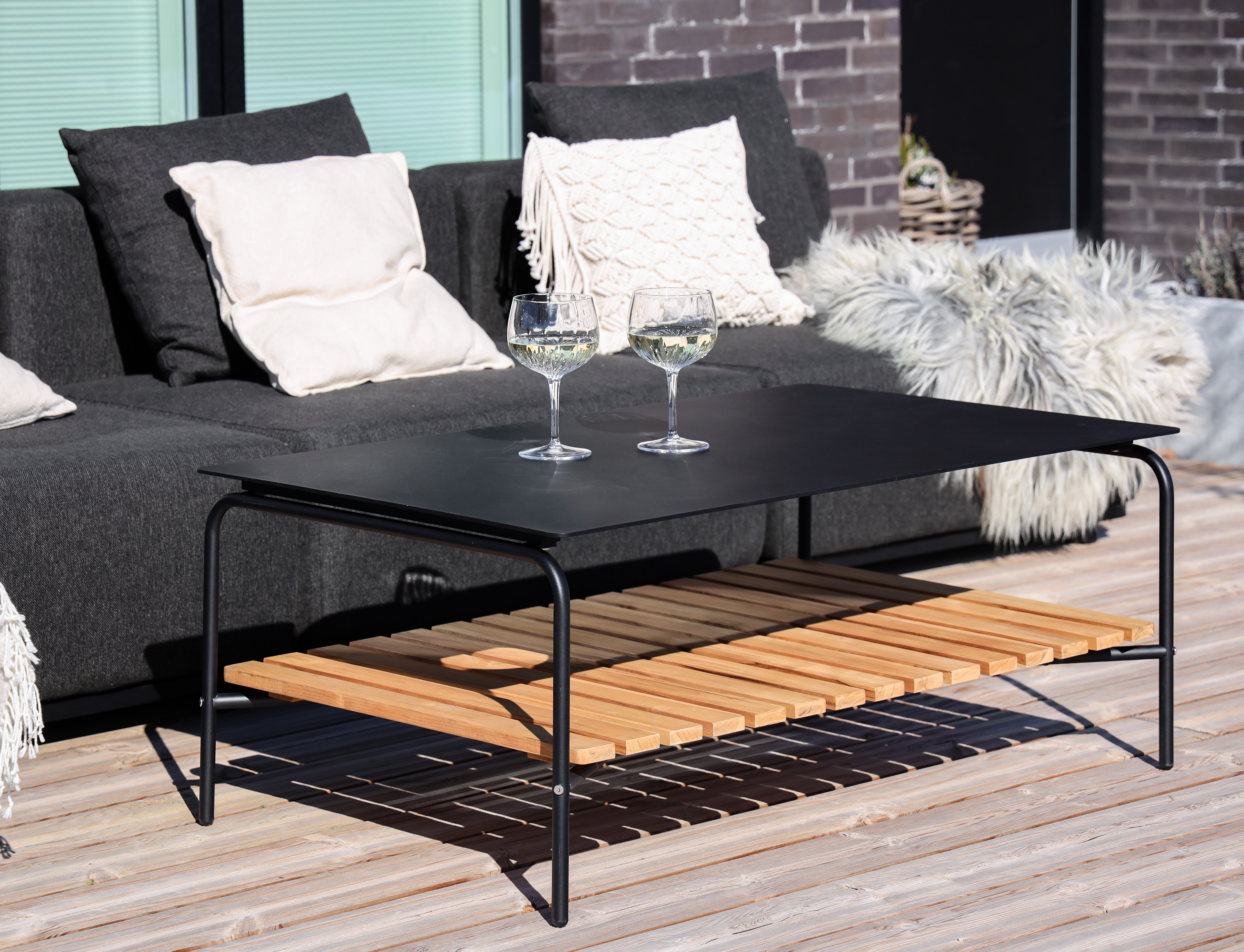 SACKit Couchtisch PATIO in Farbe schwarz/Teak SACKit Couchtisch PATIO in Farbe schwarz/Teak