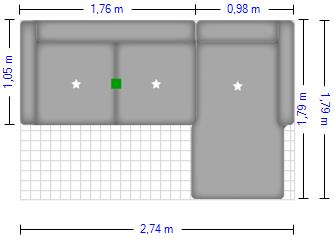 Ecksofa, L-Form, Grau, Modular, Ottomane