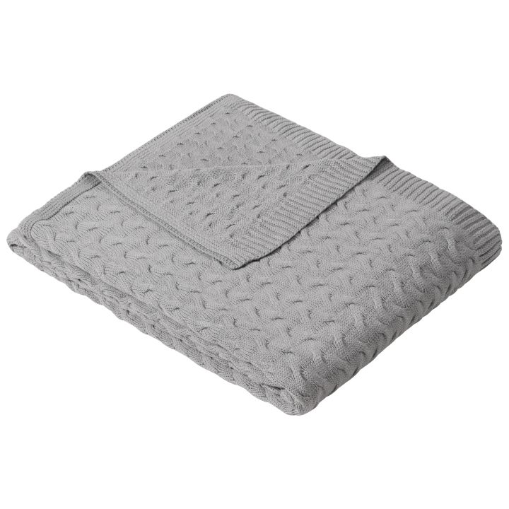 Strickdecke Somero 150x200cm SOMERO in Grau Ibena Strickdecke SOMERO 150x200cm in Farbe grau