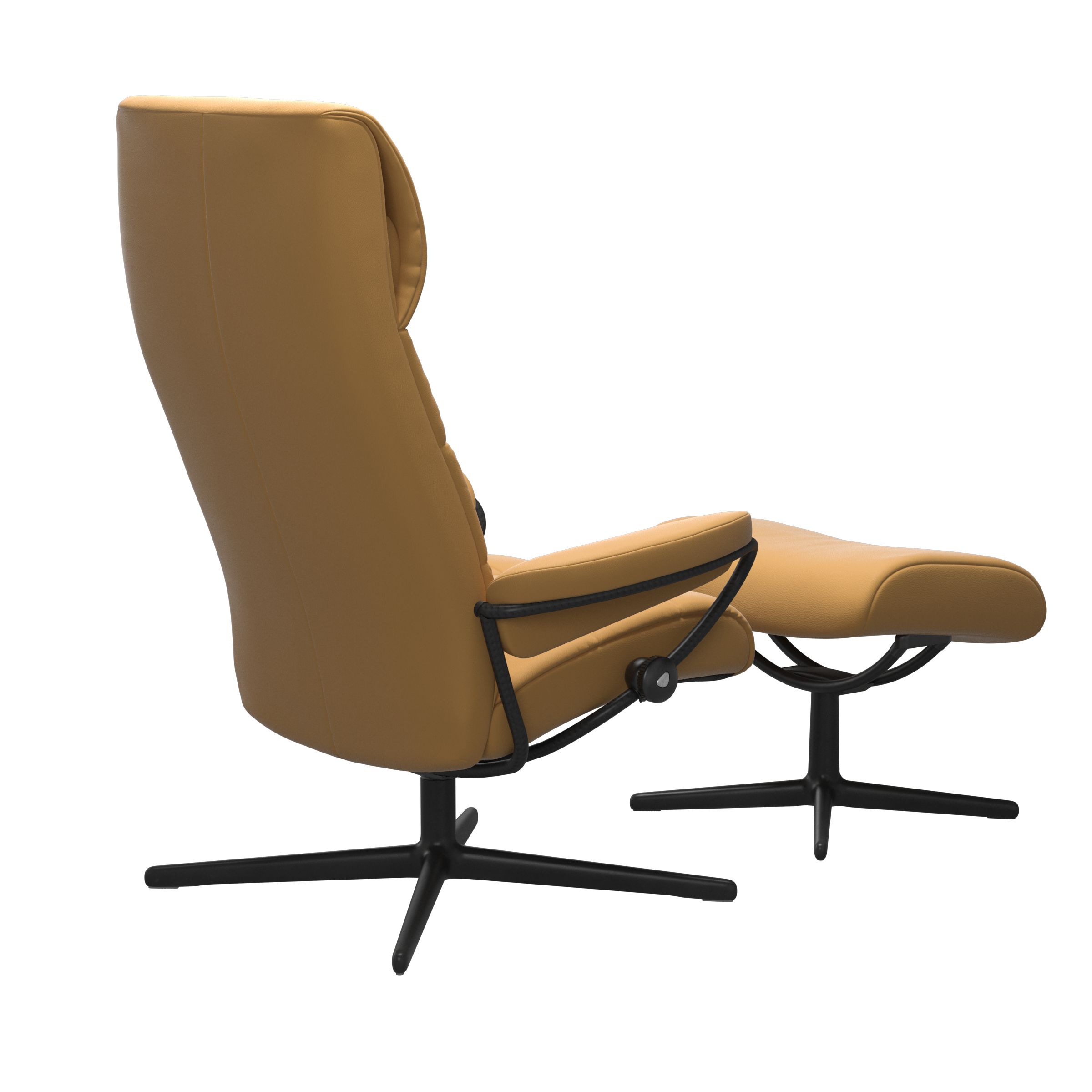 Stressless Sessel mit Hocker London Cross (M) in Leder Paloma Honey