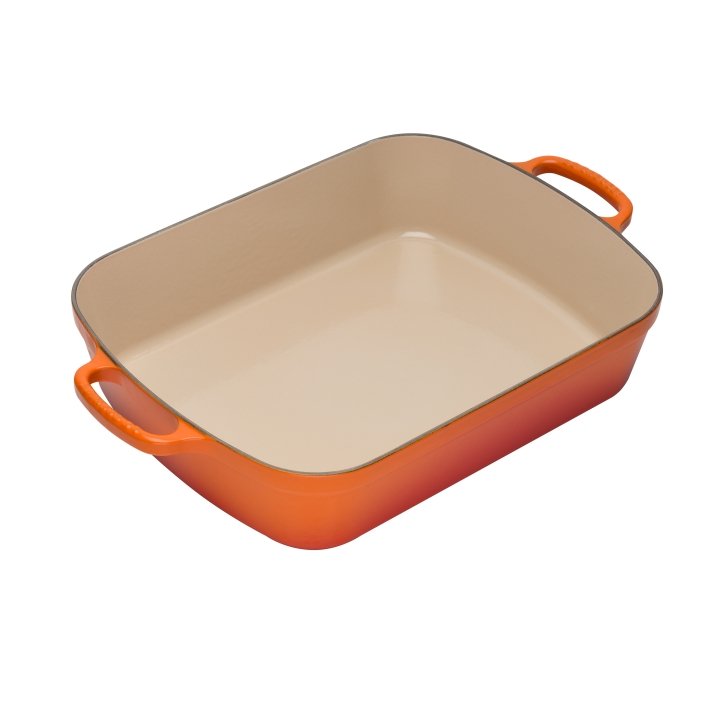 Le Creuset Bratreine Sig 37cm SIG in Farbe Ofenrot Le Creuset Bratreine ca. 37x29cm Ofenrot