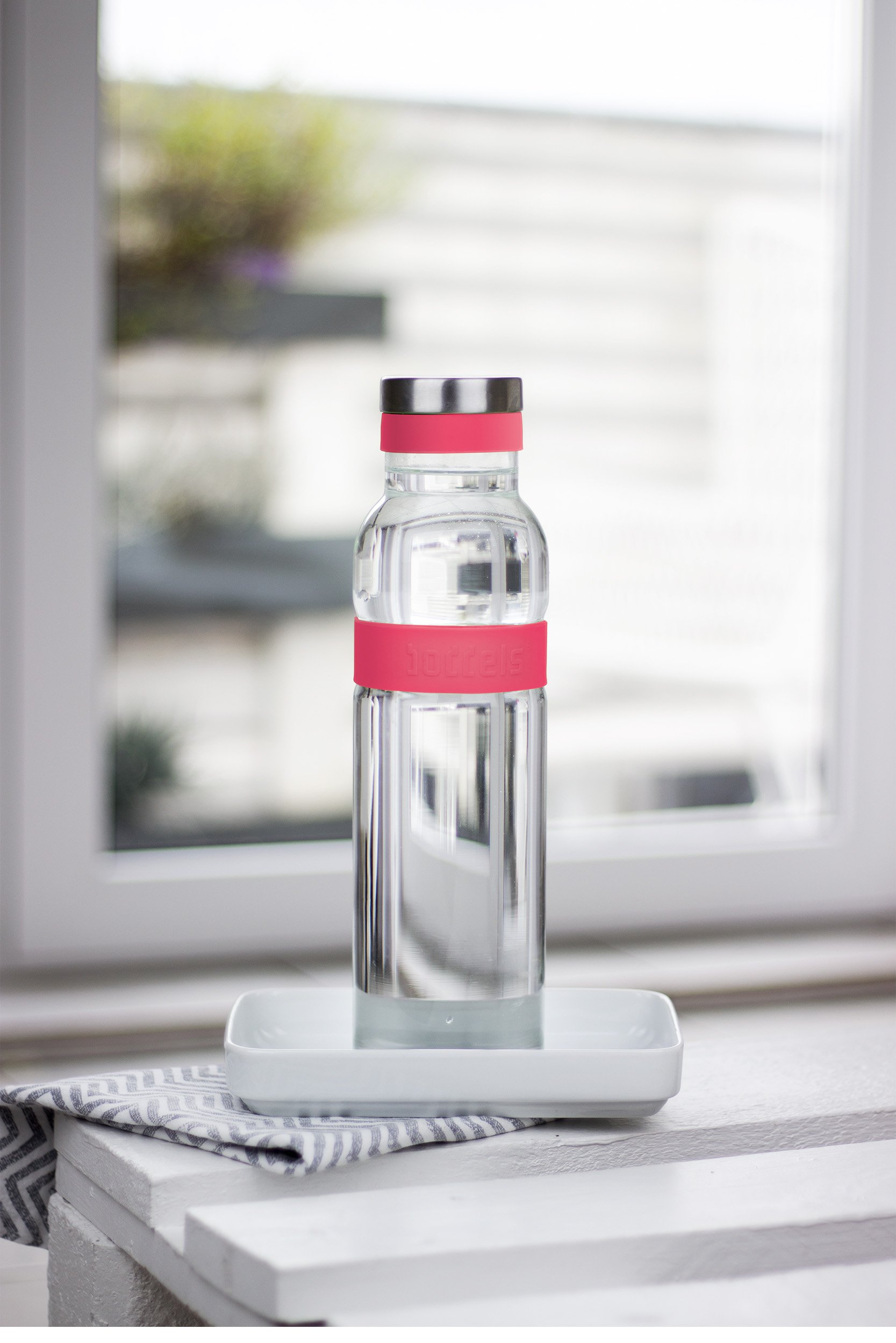 boddels Glaskaraffe Sund 1100ml in Himbeerrot