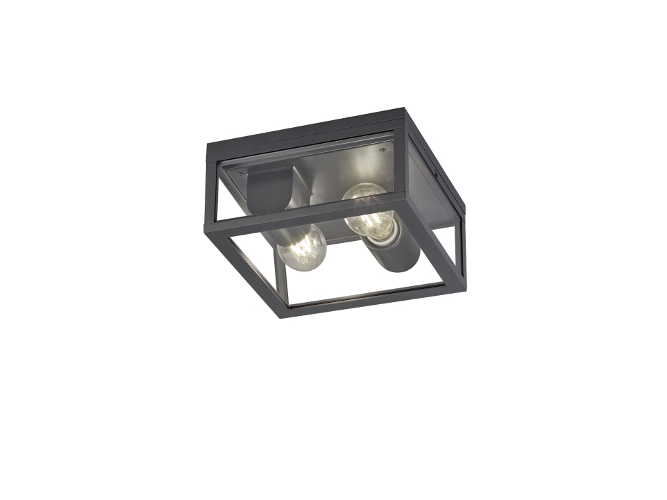 Trio Deckenleuchte GARONNE in anthrazit, Glas transparent klar
