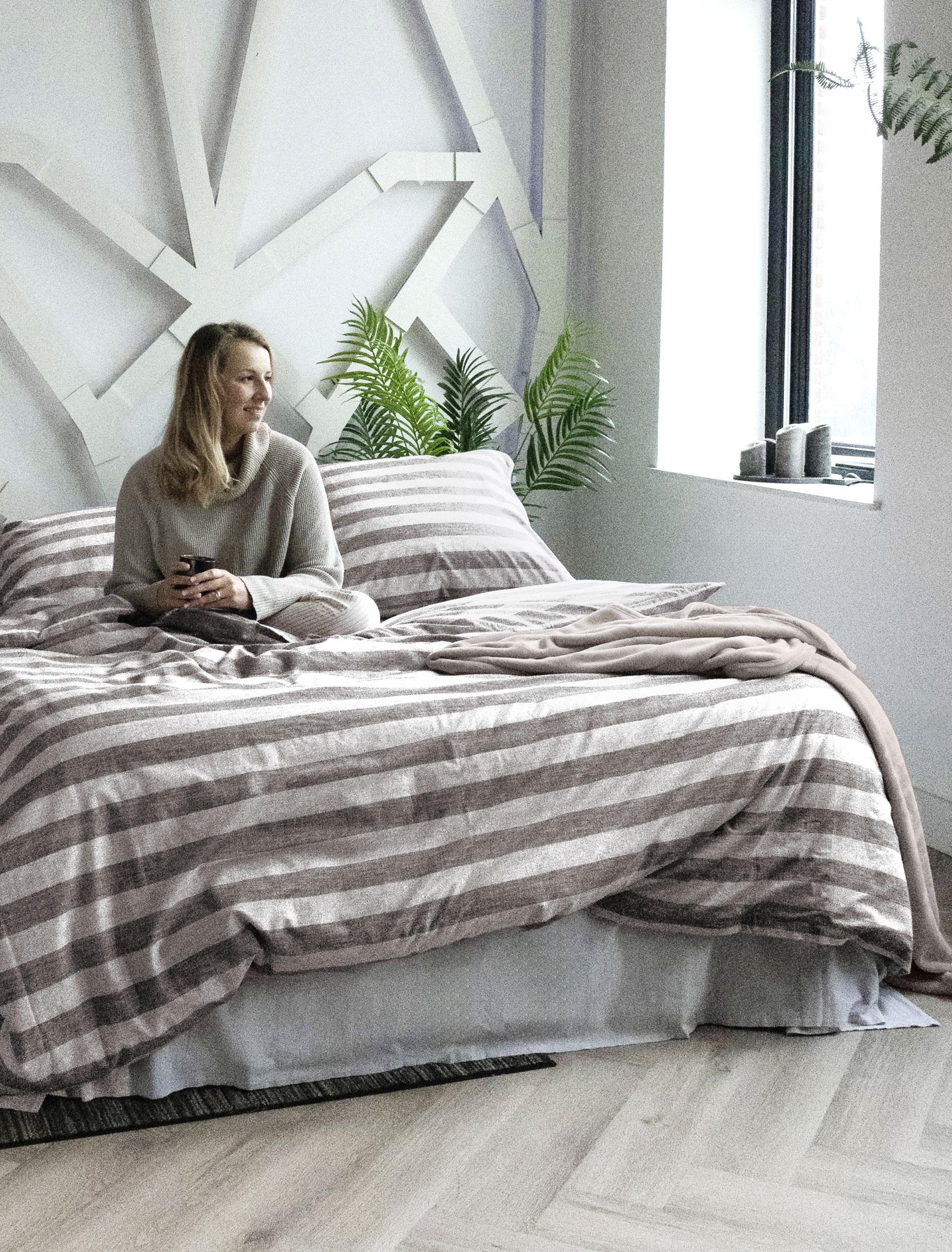 Irisette Mako-Satin Bettwäsche WAVE-HK ca. 155x220cm in Farbe grau