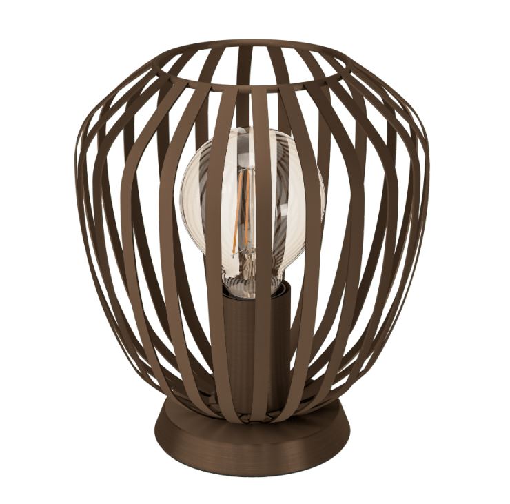 Eglo Leuchten Tischleuchte ESPINAL in bronze gebürstet, Lampe, Tischlampe, Laterne, Kronleuchter, Lampenschirm