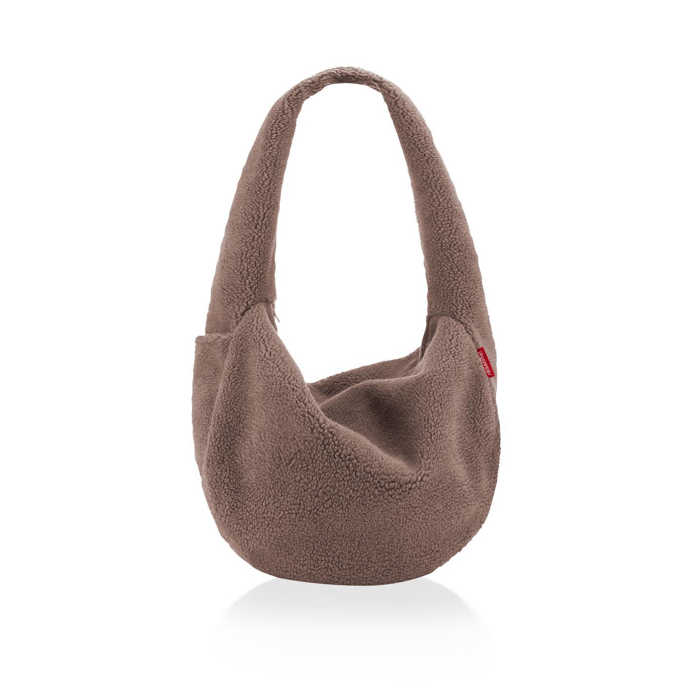 Reisenthel MOONBAG in Farbe teddy chocolate, Tasche, Hobo, Schaffell-Optik, Felltextur, braun