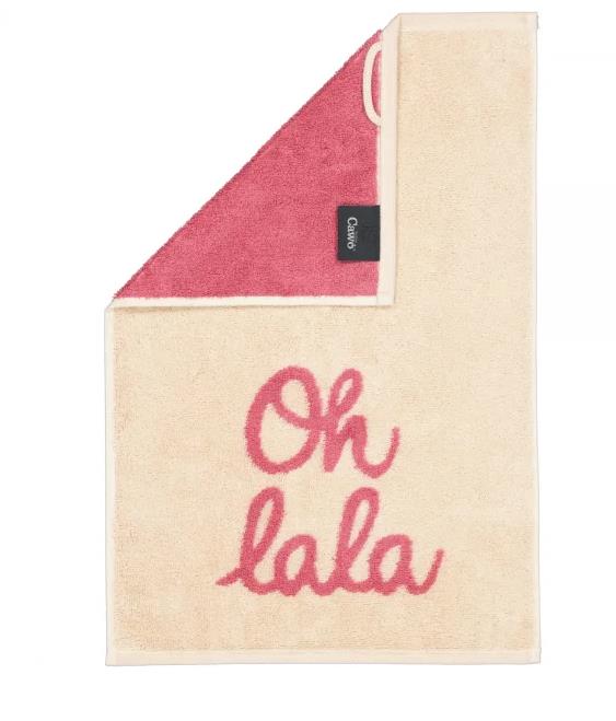 Cawö Postcard Towels POSTCARDS TOWELS EDITION 30x50cm in Farbe oh lala, Dekoration für Zuhause, Teppich, Postfach