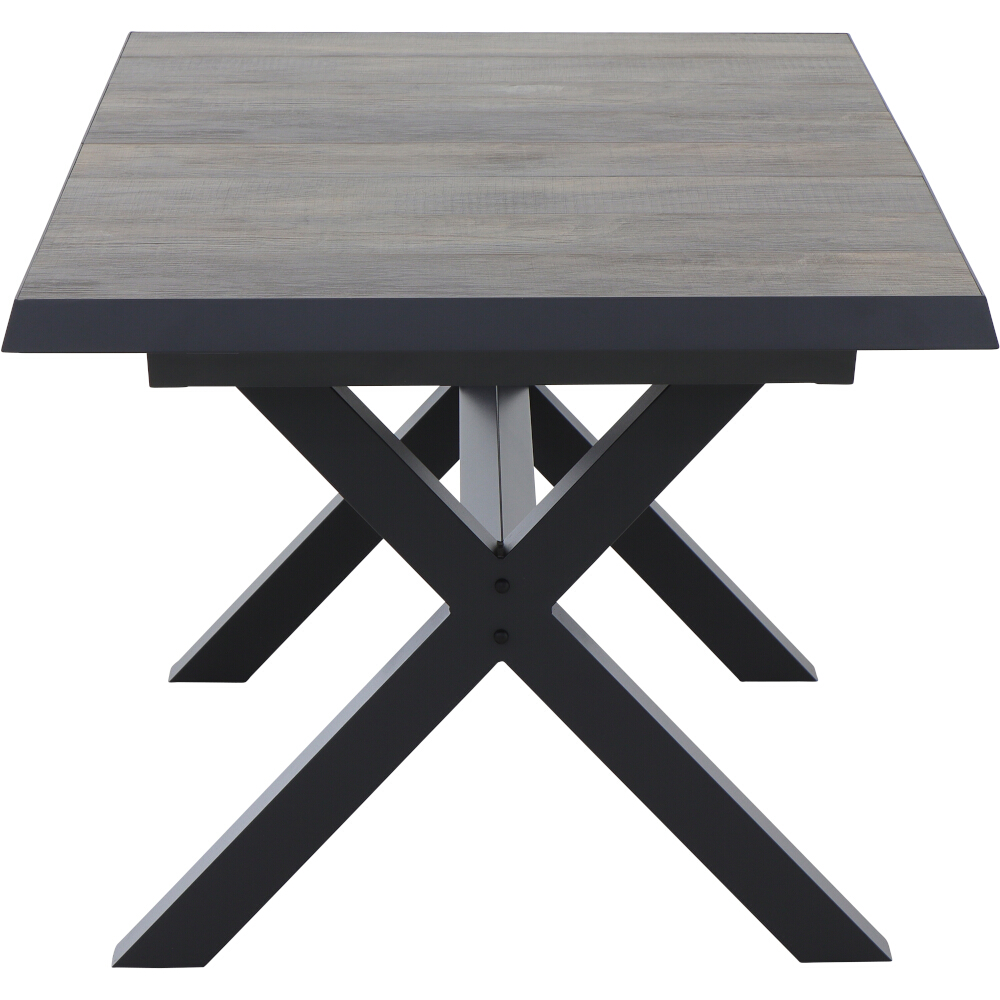 Ausziehtisch SINCRO ca. 160(200)x90cm mit Tischplatte in anthrazit/washed grau