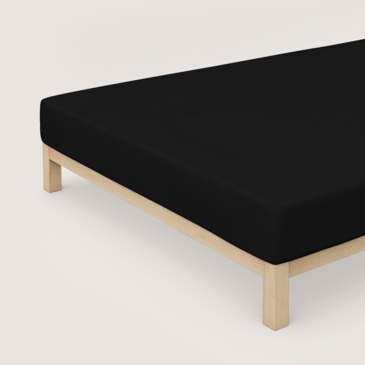 Schlafgut Casual Spannbettlaken ca. 140x200-160x200cm in Farbe Off-Black