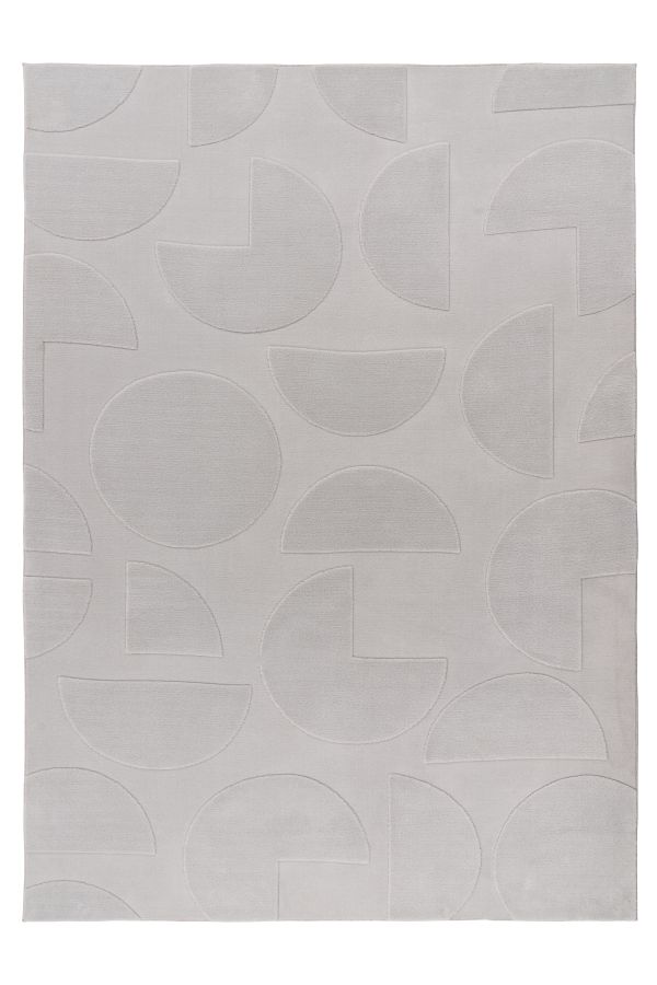 Webteppich FOCUS ca. 160x230cm in Farbe silver, rug, area rug, geometric, patterned, grey