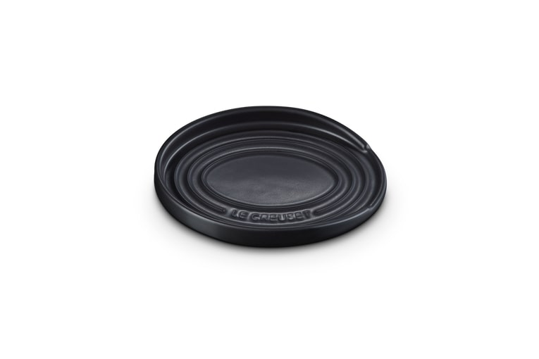Le Creuset Löffelablage 16cm in Farbe Schwarz matt Le Creuset Löffelablage Schwarz Matt Oval