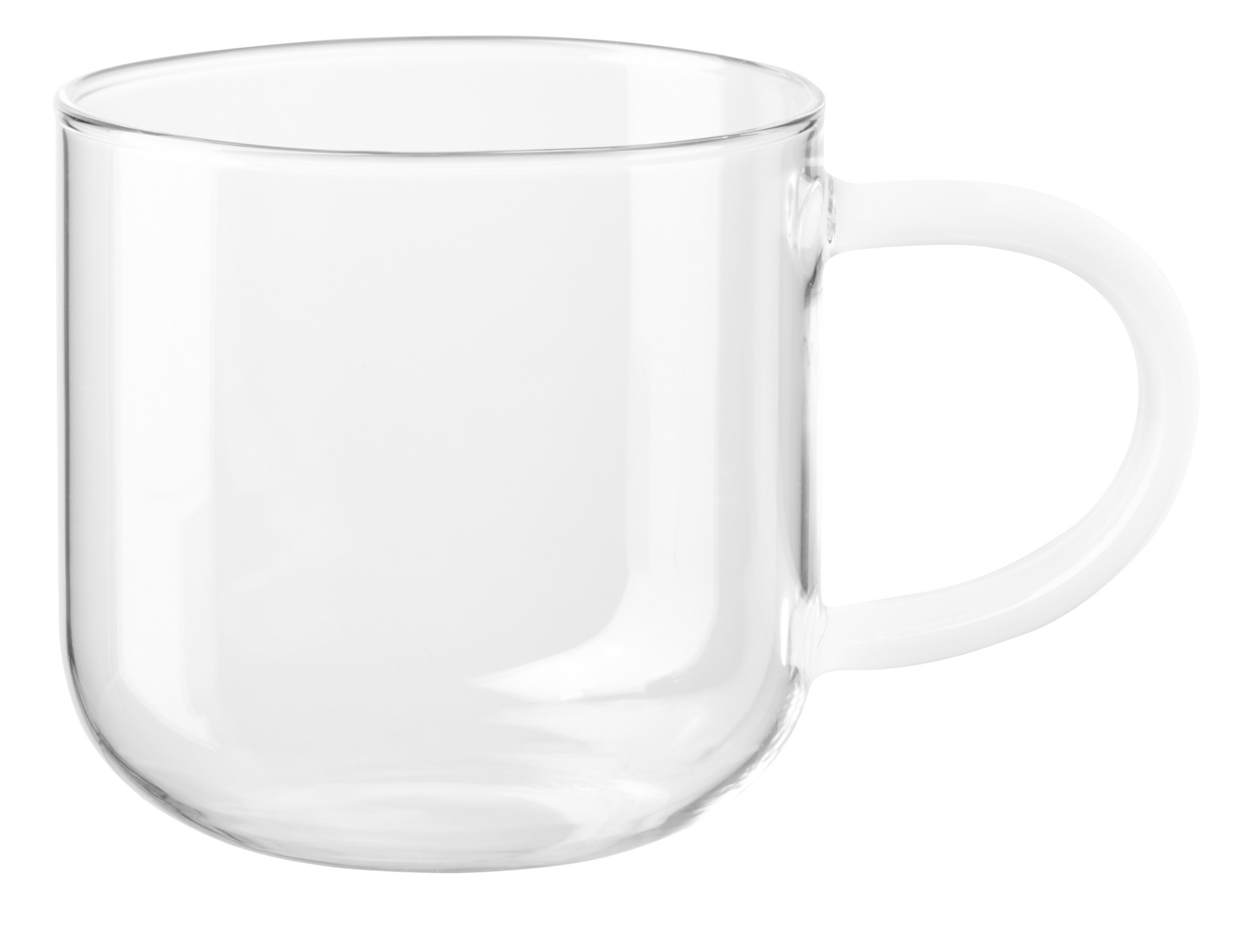 ASA Selection Henkelbecher COPPA in Farbe weiß glänzend, Glas, Tasse