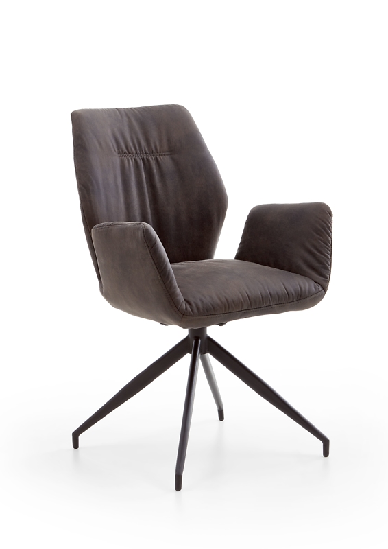 Niehoff Armlehnstuhl 6er-Set WINDHOEK in Stoff Aberdeen anthrazit, Moebel, Stuhl, Sessel