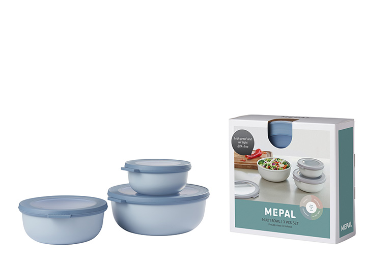 Mepal Set Cirqula rund 3-tlg. 350 + 750 + 1250 ml in Farbe Nordic Blue