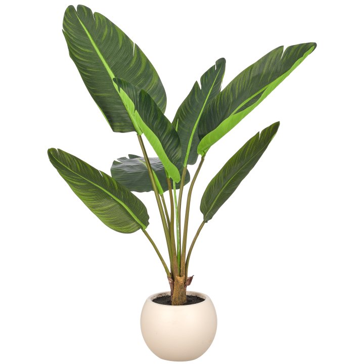 Gasper Strelitzia nicolai x7 FEDERIKA in 50 grün, potted plant, banana plant, grüne blätter, zuhausepflanze, tonne keramiktopf