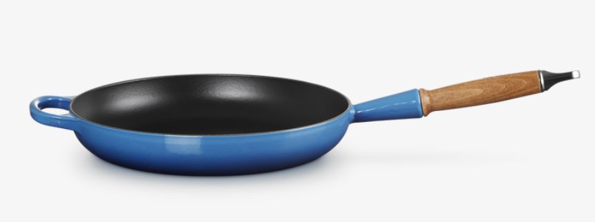 Le Creuset Bratpfanne Sig 28cm SIG in Farbe Azure, Pfanne, Bratpfanne, antihaftbeschichtet, Blau, Holzgriff