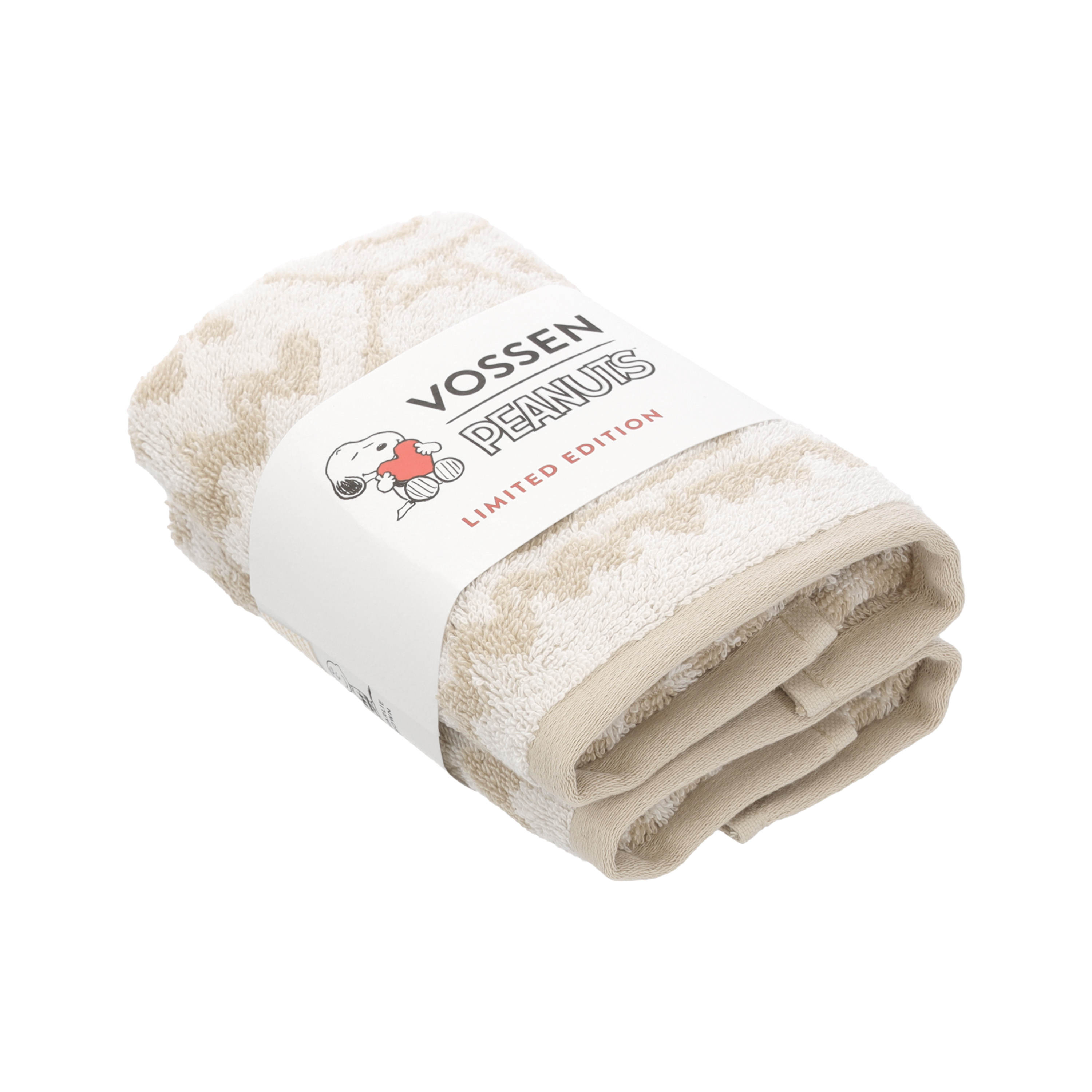 Vossen Gästetuch Charlie Brown ca. 30x50cm in Farbe tibet, Handtuch, Taft, Beige, Wabenmuster, Limitiert