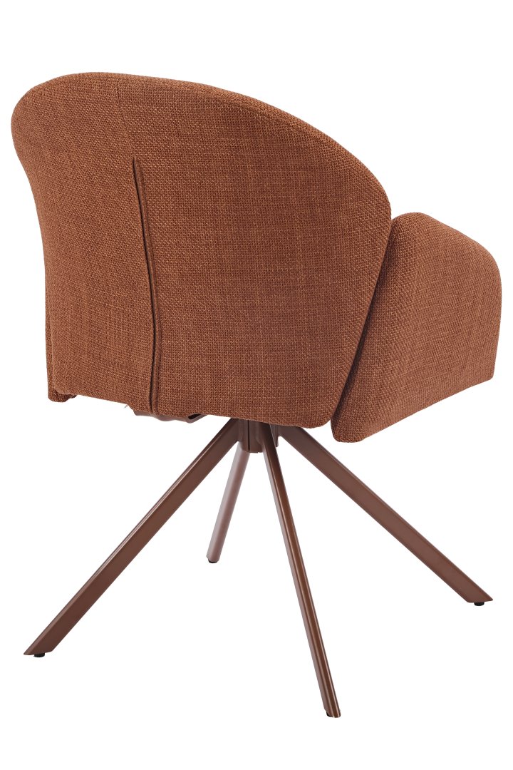 Hela Stuhl HOLLY S ca. B56,5 H84 T61 cm in Stoff Björn copper, Sessel, Stahlbasis, Bezug, Webstoff, braun