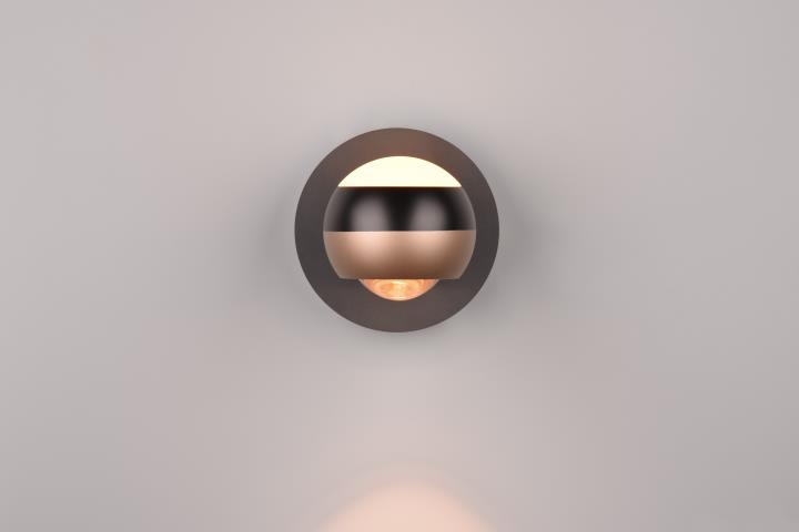 Trio Select LED-Wandleuchte ORBIT 1-flammig in Farbe schwarz matt