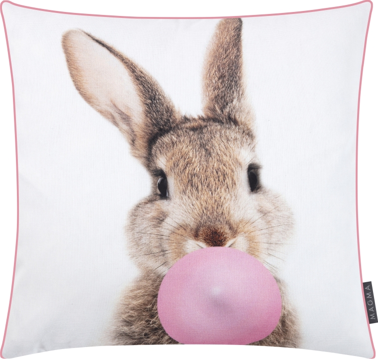 Magma Heimtex Kissenhülle RABBIT ca. 45x45cm in Farbe Bubblegum