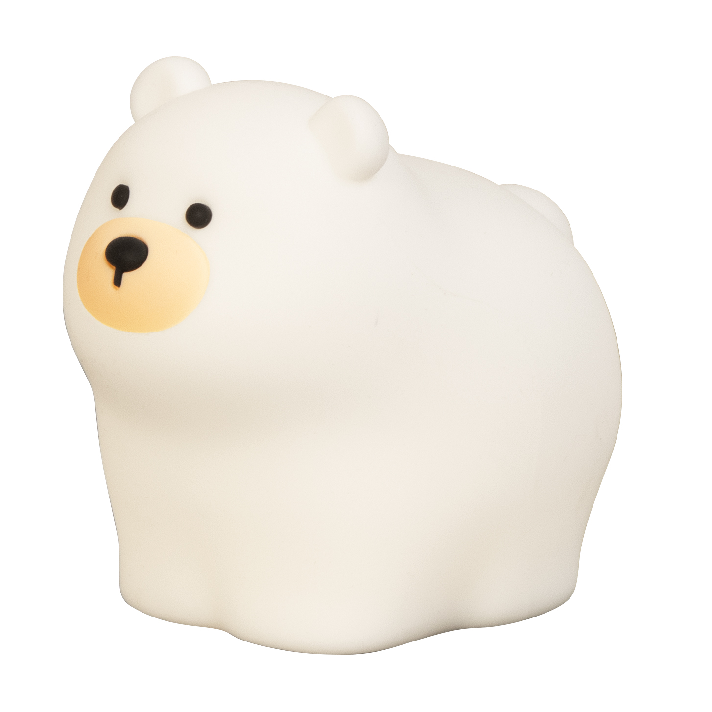 FH Lighting LED-Tischleuchte KNUT in Silikon weiß, Plüschfigur, Polarfigur, Bär, Kuscheltier, Weiß