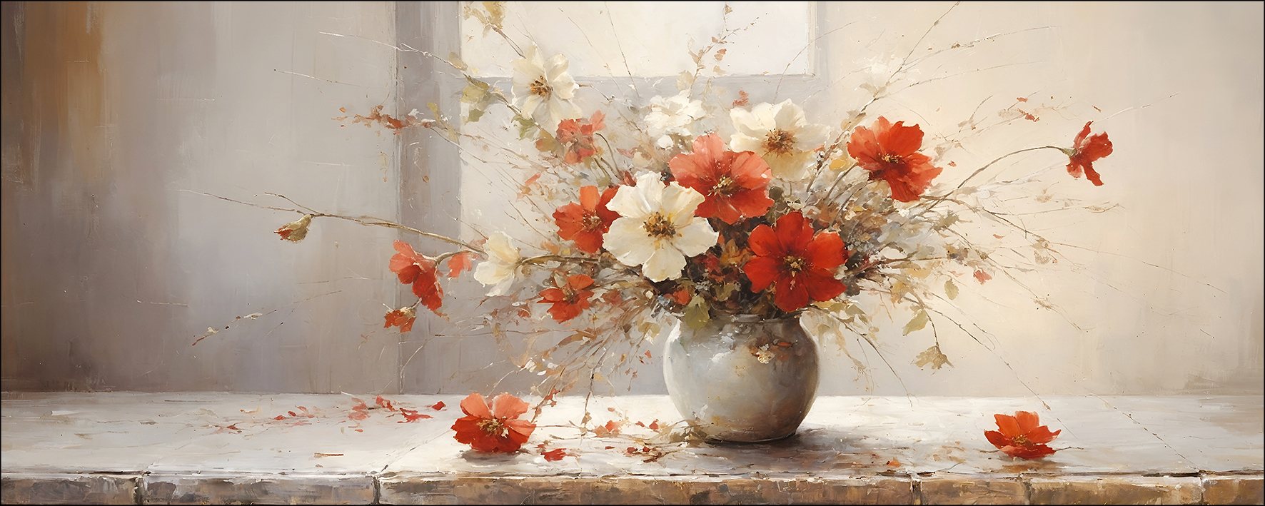 PRO ART Glas-Art 125x50cm Still Life On The Wall I