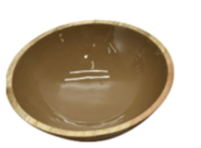Fynch-Hatton Schüssel SINGITA ENAMEL BOWL SMALL in Farbe toffee, Schüssel, Ton, Beige, Runde Form, innen glasiert