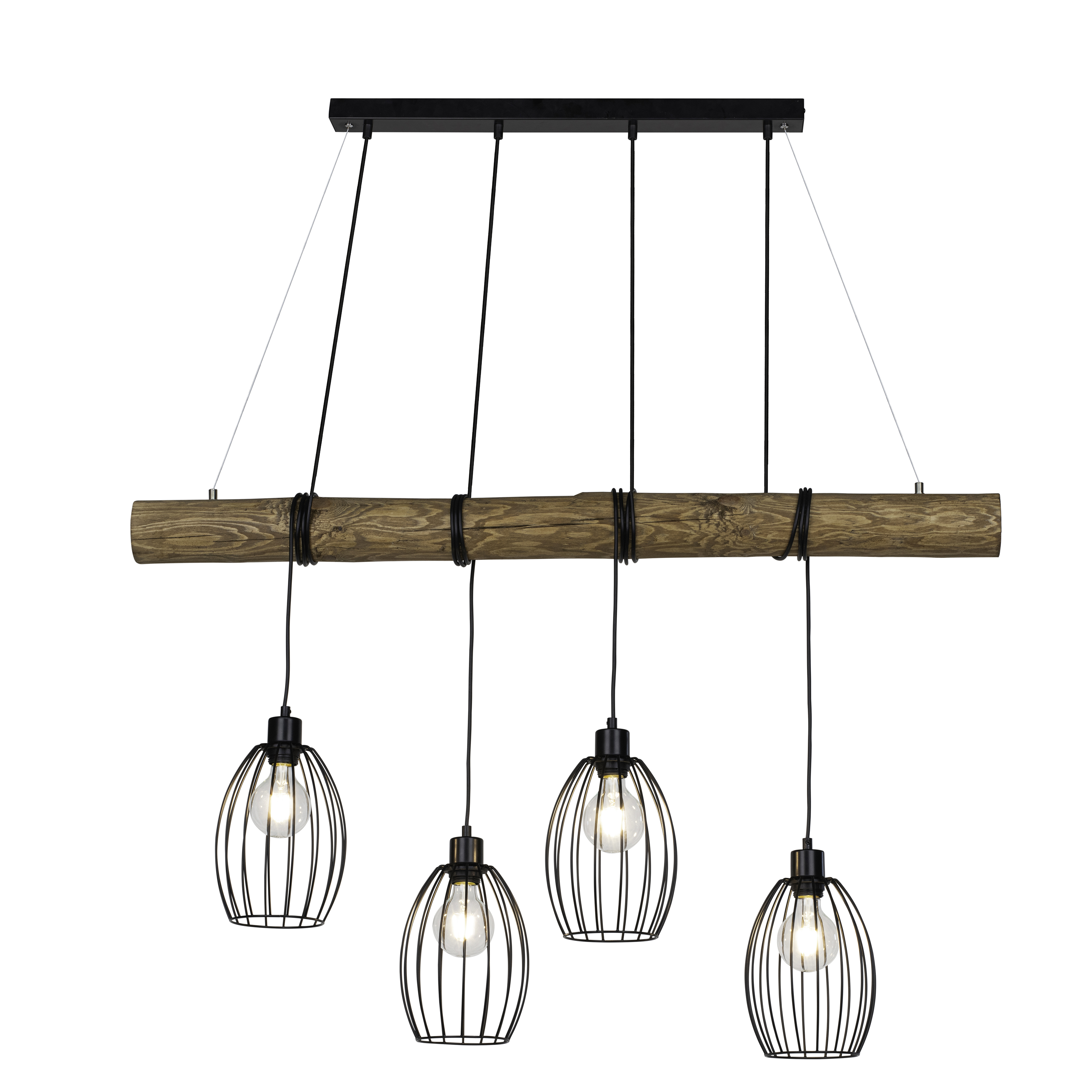 Pendelleuchte APIA in Holzfarben Spot Light Pendelleuchte APIA in schwarz, braun