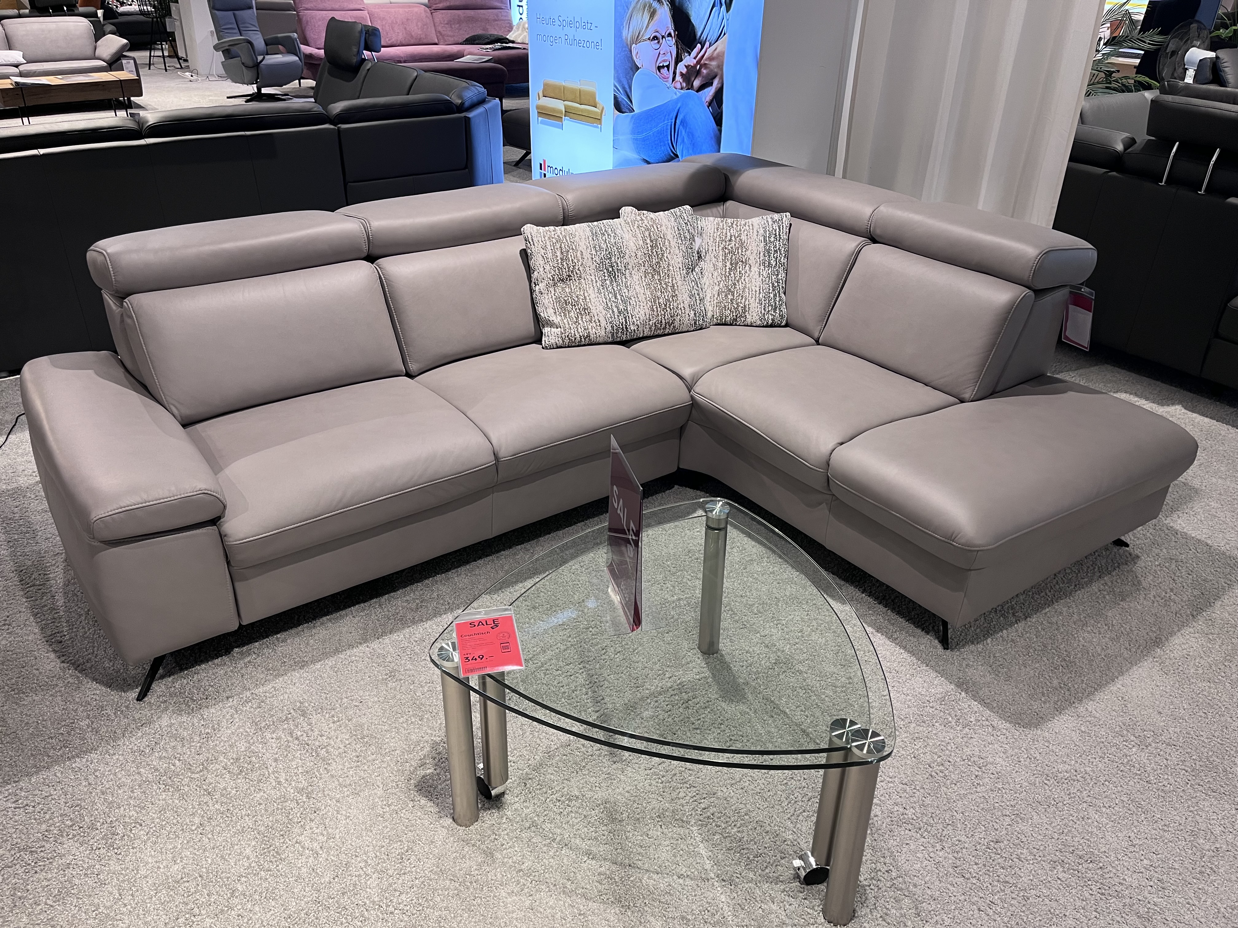 Modulmaster Polstergruppe MM-PN1161 in Leder Vivre alu 120