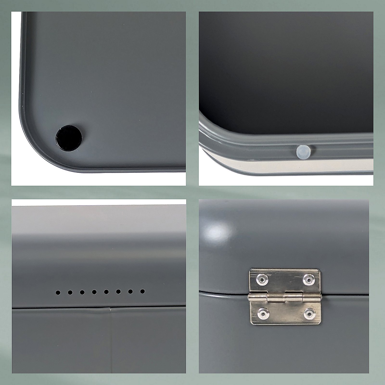 Kela Brotkasten FRISCA in Dunkelgrau, Aluminium