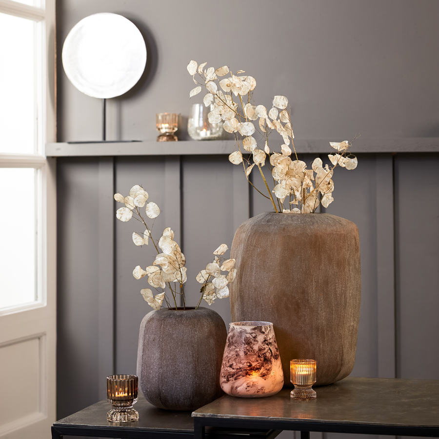 Vase PACENGO in D: 33x42cm, Glas dunkel braun Vase PACENGO in D: 33x42cm, Glas dunkel braun