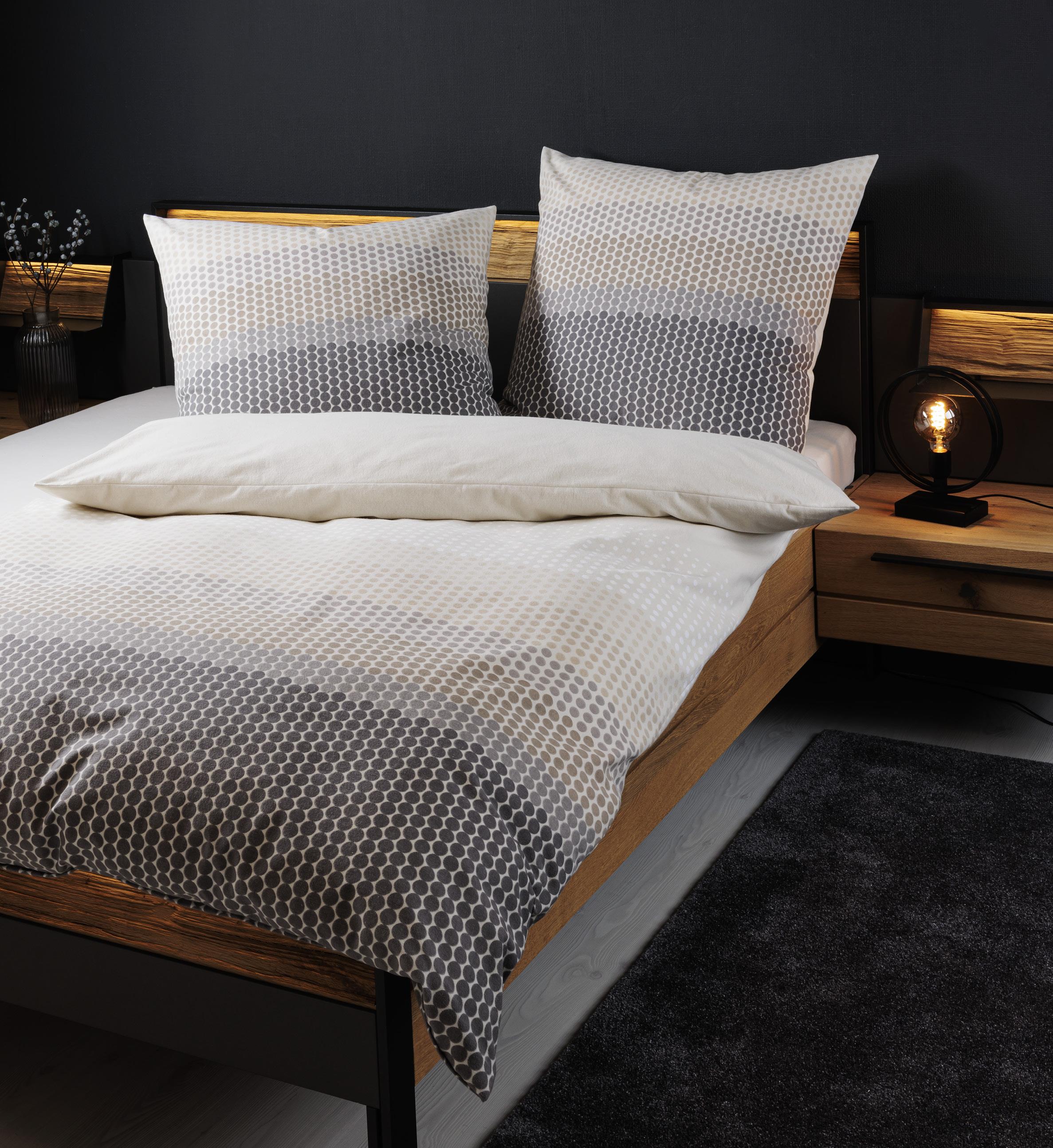Janine Design Bettwäsche 135x200cm PALERMO in Farbe Graubeige