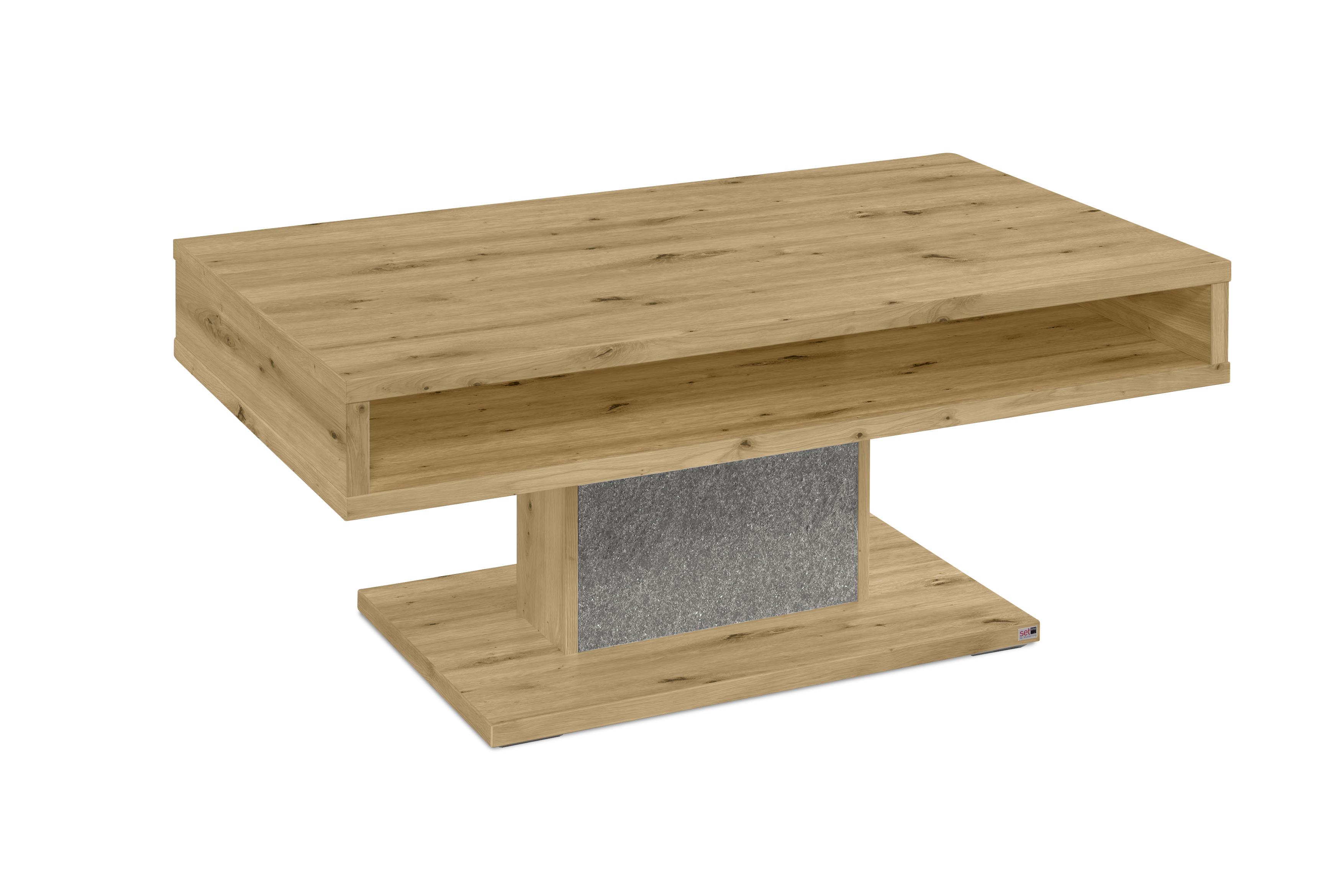  // Couchtisch // Eiche Artisan Nachbildung/Sandstein // mit offenem Fach // ca. 110x65 cm // Höhe ca. 46,5 cm