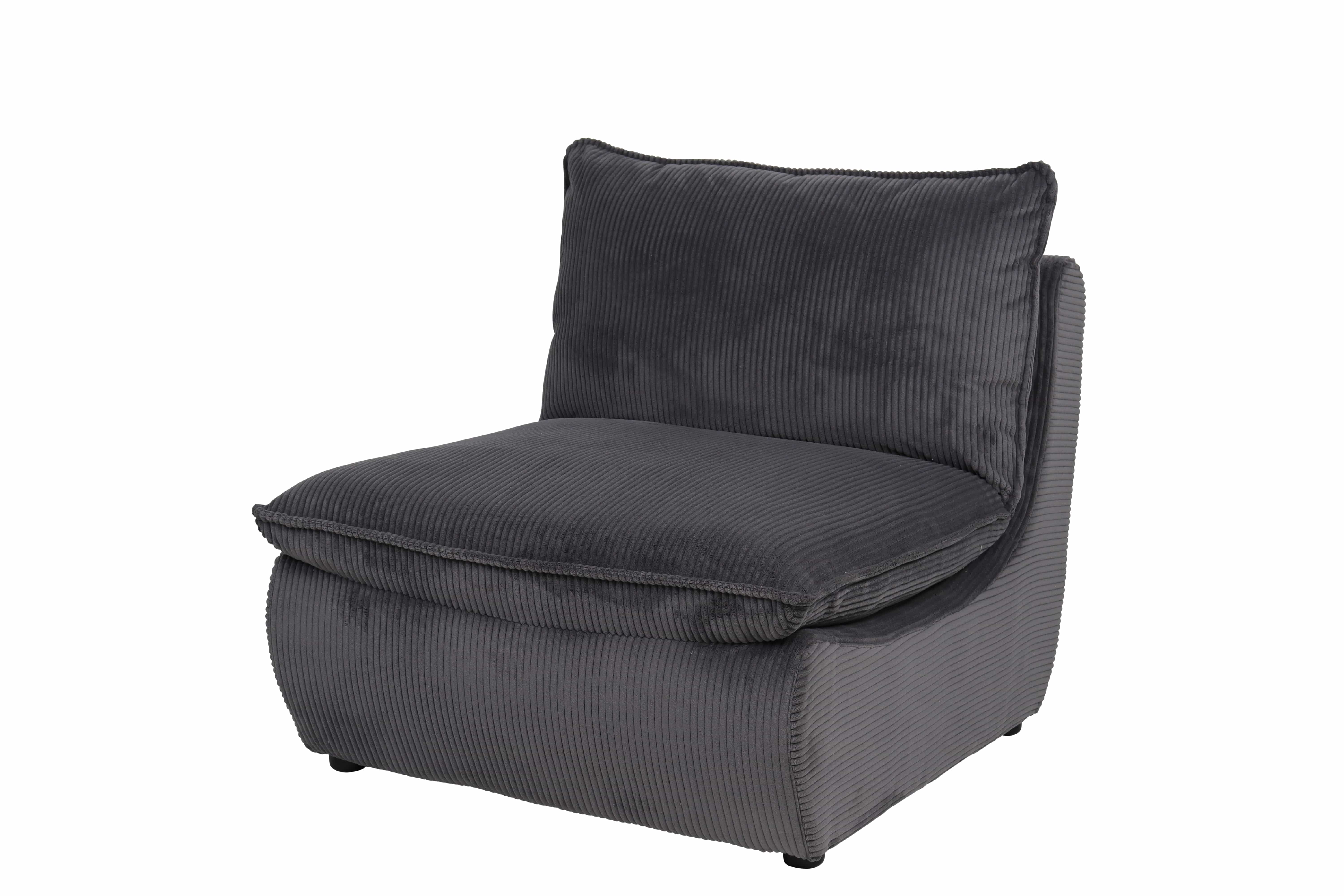 Hela Sessel RHODOS LS ca.B74 H77 T87 cm in Cordstoff dunkelgrau 60