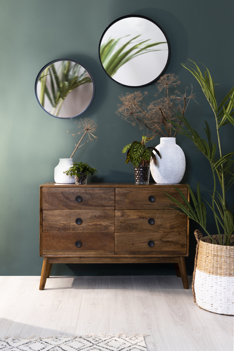 Light & Living Spiegel BITA in Schwarz matt