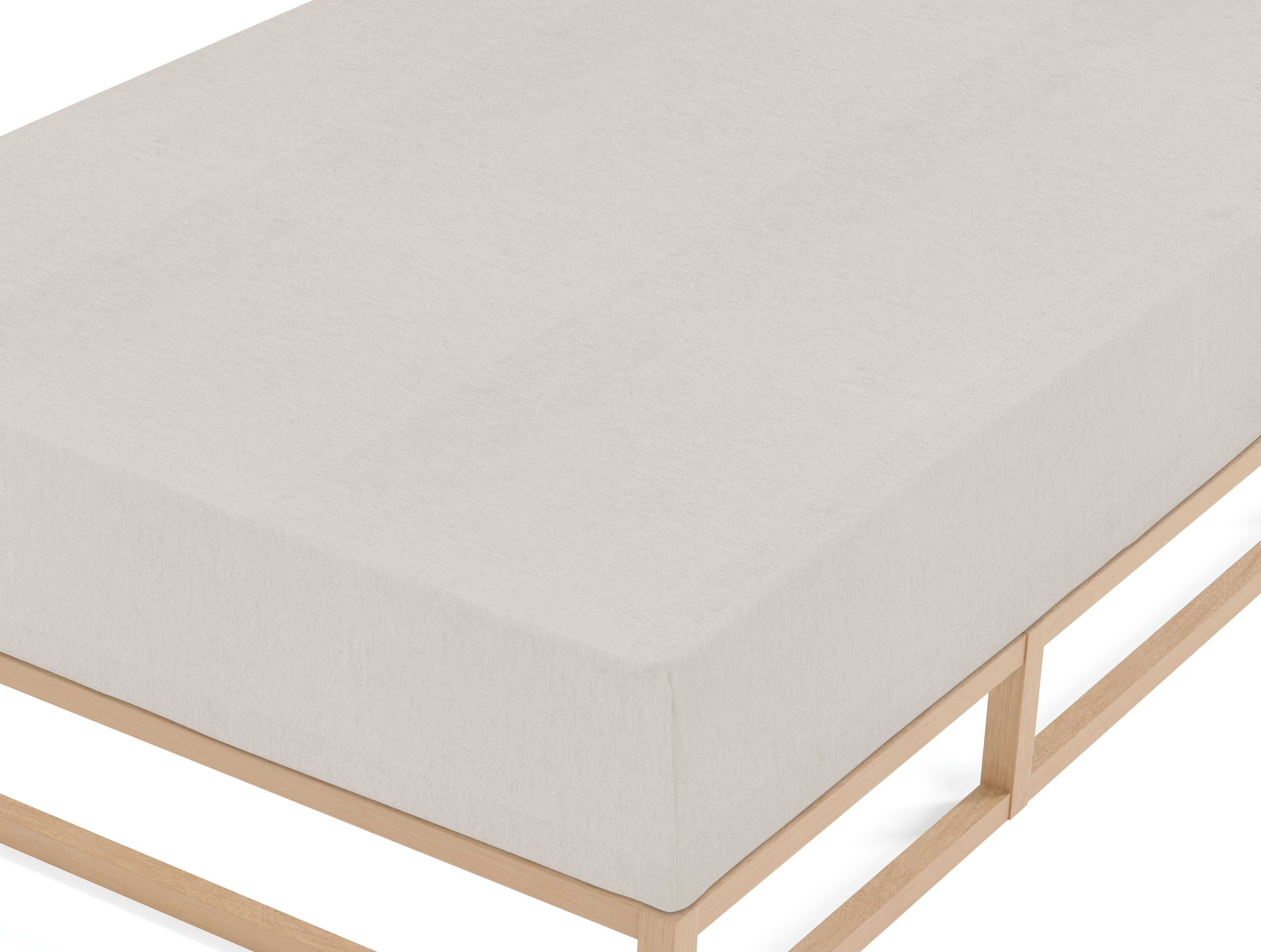 Biberna BIBER-Spannbetttuch ca. 90x200cm in Farbe Kitt