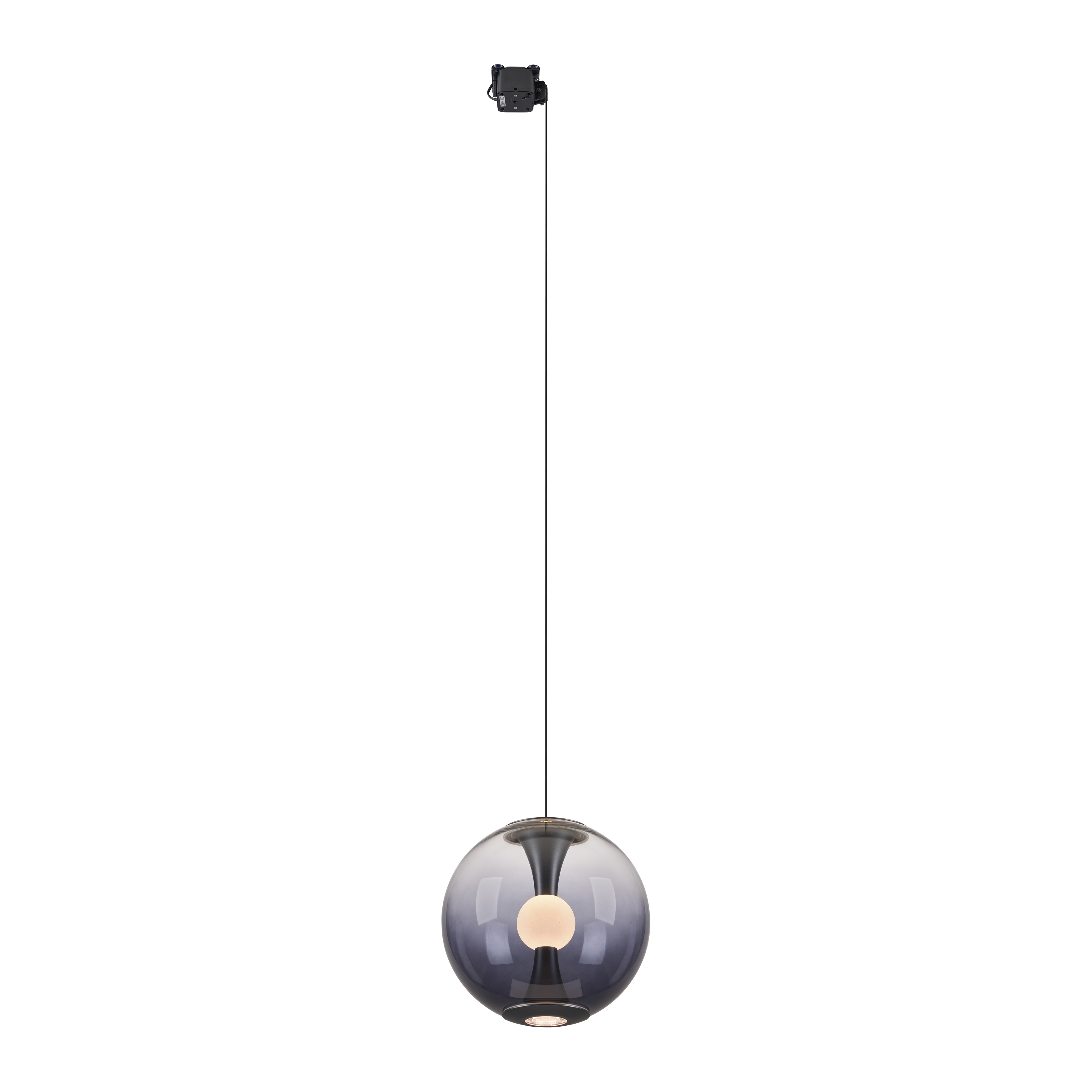 Paul Neuhaus LED-Pendelleuchte Base PURE BASE-GLOW 1-flammig in Farbe mystic grey, Pendelleuchte, Hängelampe, Globuslampe, GlasballLampe, moderne Beleuchtung
