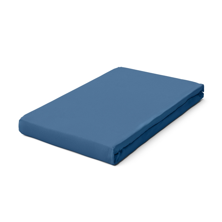 Schlafgut Pure Spannbettlaken ca. 90x190-100x220cm in Farbe Blue Mid