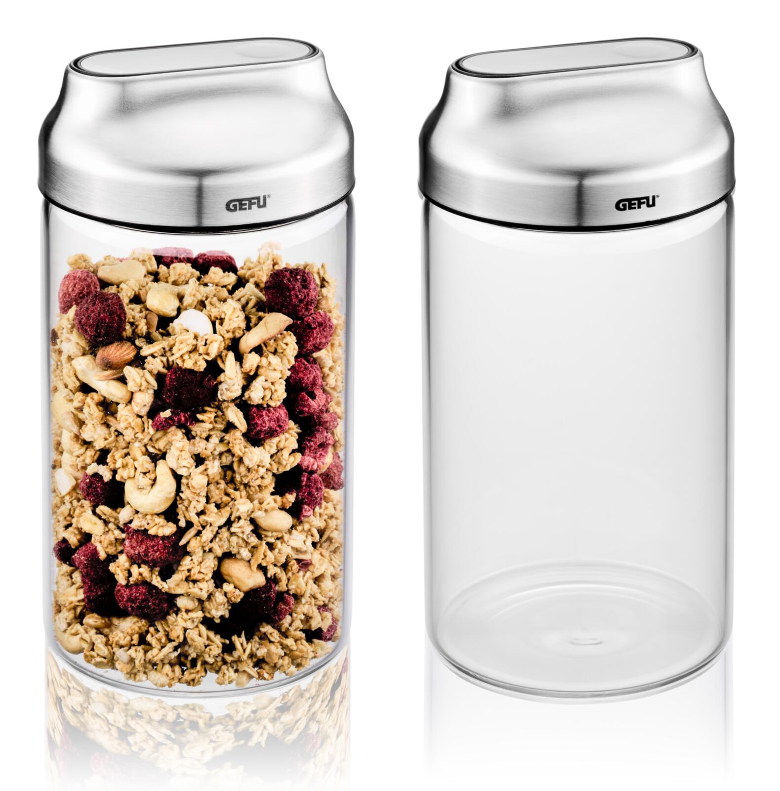 GEFU Vorratsdosen KIPPO, 1.000 ml, Krug, Flasche, Shaker, Müsli, Produzieren