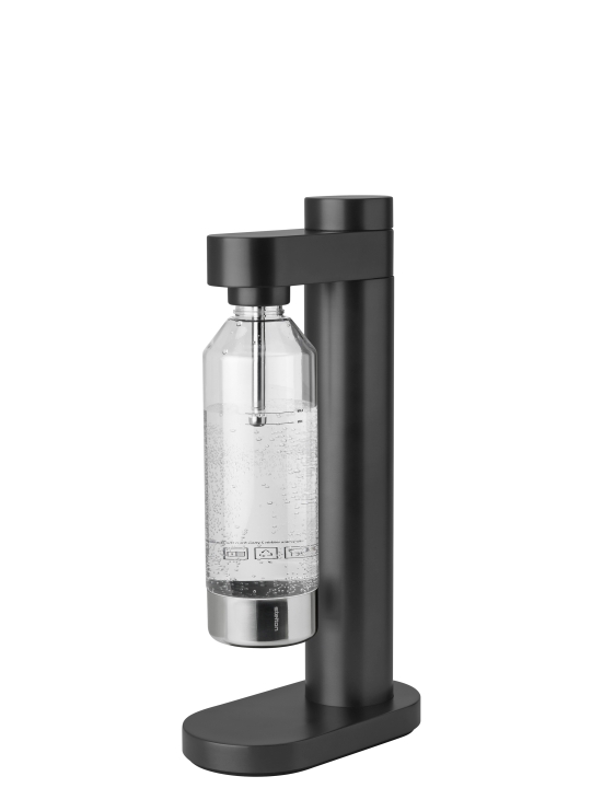 Stelton Wassersprudler Brus in Farbe black metallic