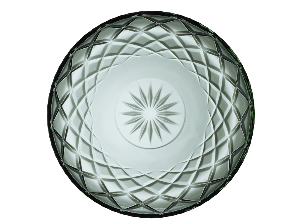 Lyngby Glas Platte 30 cm in Farbe grün