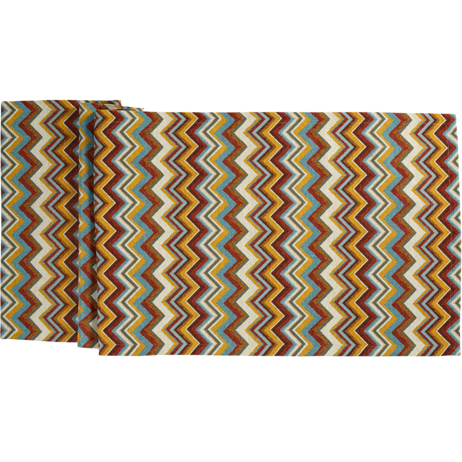 Sander Tischläufer ZIGGY ca. 40x100cm in Farbe burnt sienna/multi colour, Zickzack-Muster, Bedruckt, Textil, Mehrfarbig, Tischdecke
